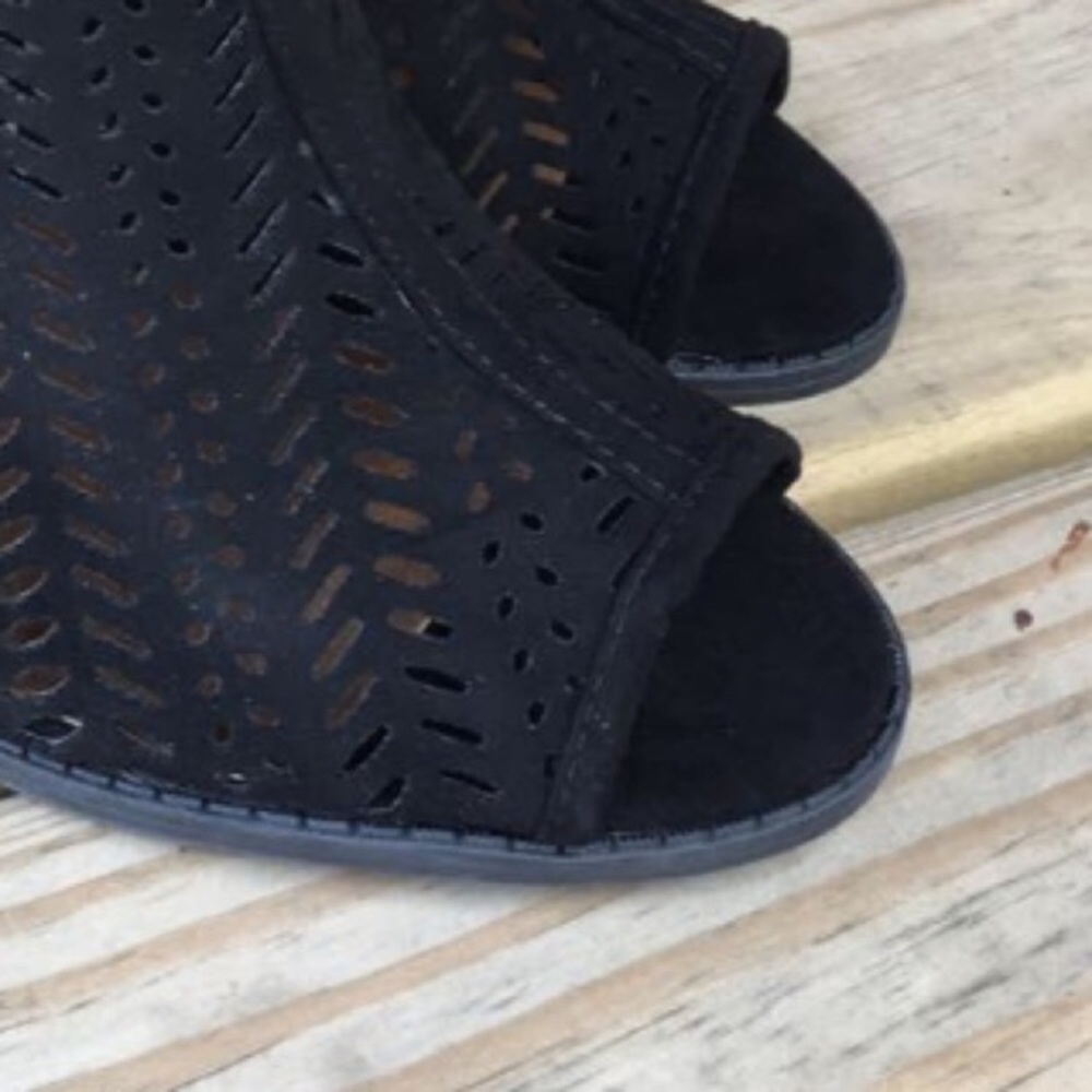 The Barnes Bootie | Black Peep Toe Ankle Bootie - Picture 5 of 8